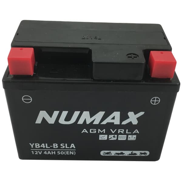 Numax Sealed AGM YB4L-B SLA Motorcycle Battery 12V 4Ah 45A