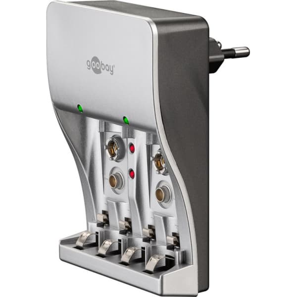 VoltCore Plug-In Rechargeable Battery Charger for AA, AAA and 9V