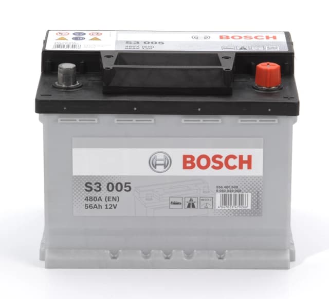 Bosch S3005 Car Battery 12V 56Ah 480A (EN) 556400048