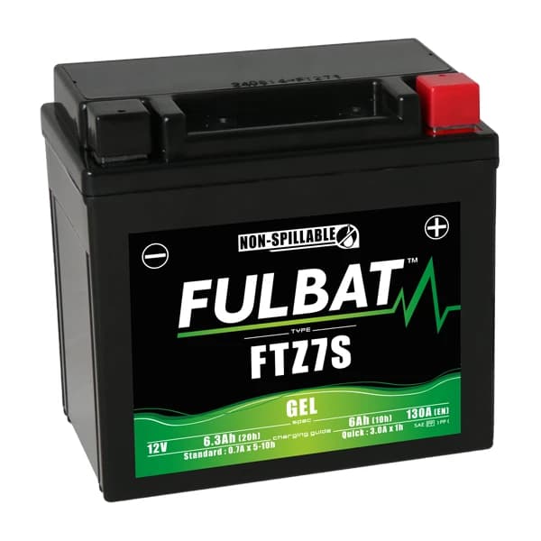 Fulbat FTZ7S Sealed Gel Motorcycle Battery 12V 6Ah