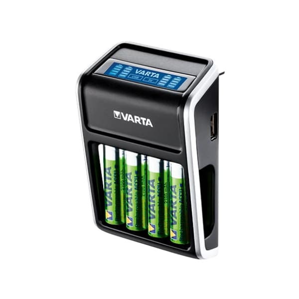 Varta LCD Plug Charger with 4 AA 2100mAh Ready to Use Batteries